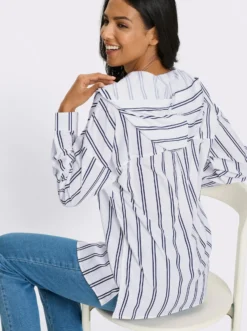 Longbluse mit Kapuze