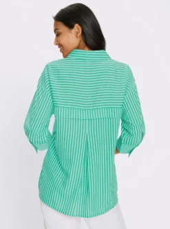 Longbluse mit Kellerfalte im Rückteil