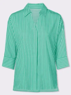 Longbluse mit Kellerfalte im Rückteil