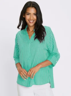 Longbluse mit Kellerfalte im Rückteil