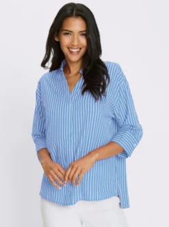 Longbluse mit Kellerfalte im Rückteil