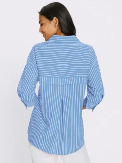 Longbluse mit Kellerfalte im Rückteil