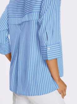 Longbluse mit Kellerfalte im Rückteil