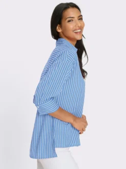 Longbluse mit Kellerfalte im Rückteil