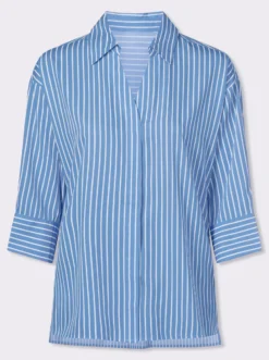 Longbluse mit Kellerfalte im Rückteil