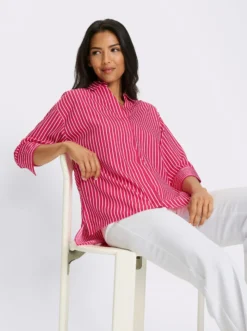Longbluse mit Kellerfalte im Rückteil