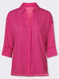 Longbluse mit Kellerfalte im Rückteil