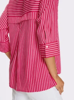 Longbluse mit Kellerfalte im Rückteil
