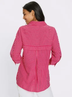 Longbluse mit Kellerfalte im Rückteil