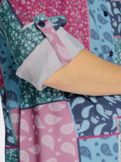 Longbluse mit krempelbaren Ärmeln