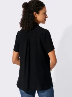 Longbluse mit langen Seitenschlitzen