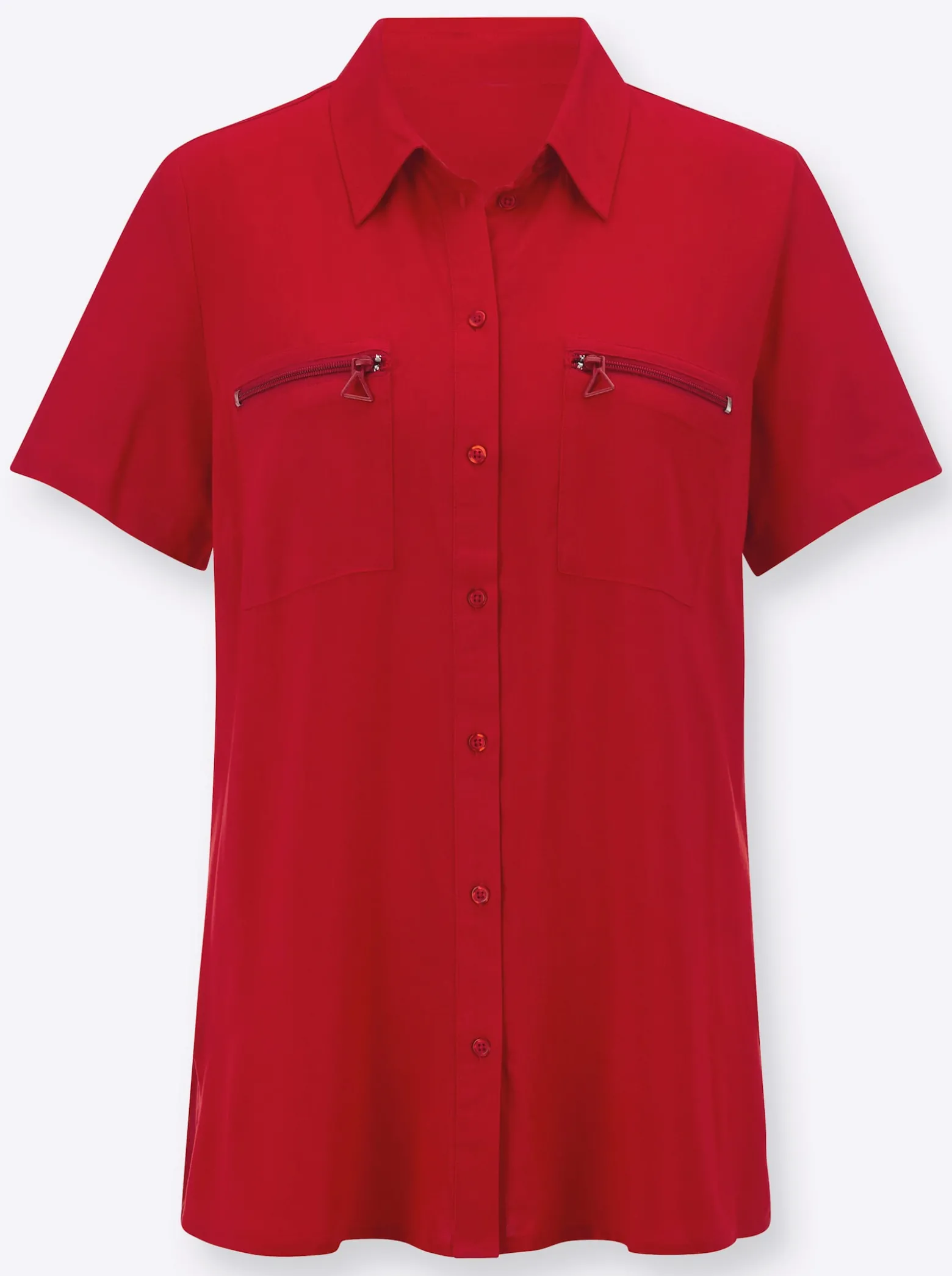 Longbluse mit langen Seitenschlitzen