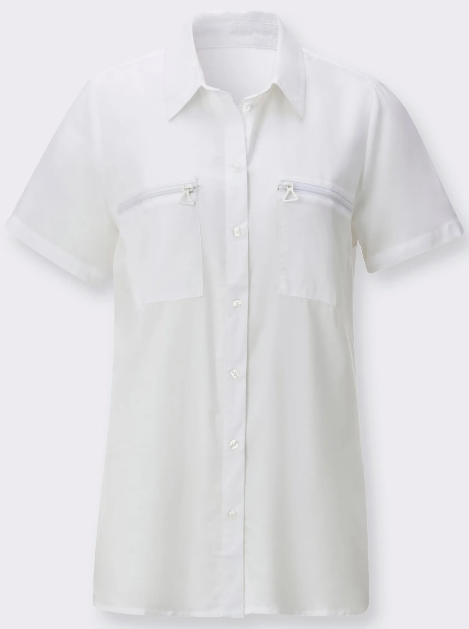 Longbluse mit langen Seitenschlitzen