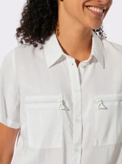 Longbluse mit langen Seitenschlitzen