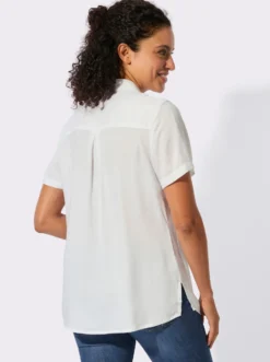 Longbluse mit langen Seitenschlitzen