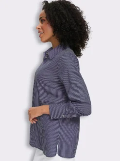 Longbluse mit Längsstreifen, pflegeleicht