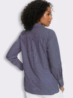 Longbluse mit Längsstreifen, pflegeleicht