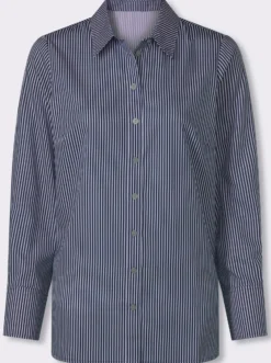 Longbluse mit Längsstreifen, pflegeleicht