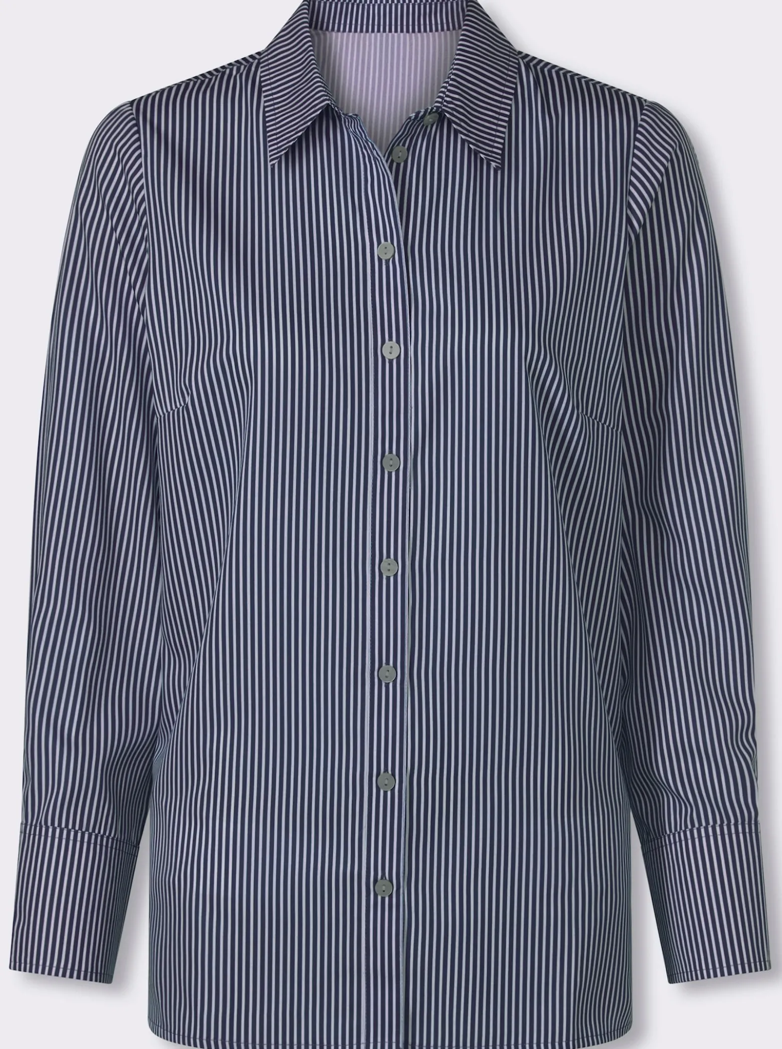 Longbluse mit Längsstreifen, pflegeleicht