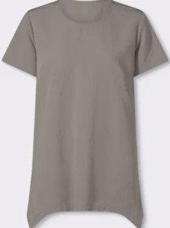 Longbluse mit Zipfelsaum, pflegeleicht