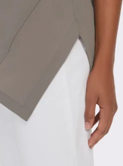 Longbluse mit Zipfelsaum, pflegeleicht