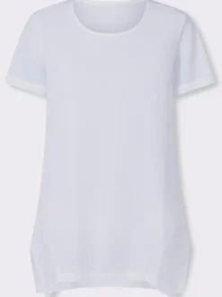 Longbluse mit Zipfelsaum, pflegeleicht