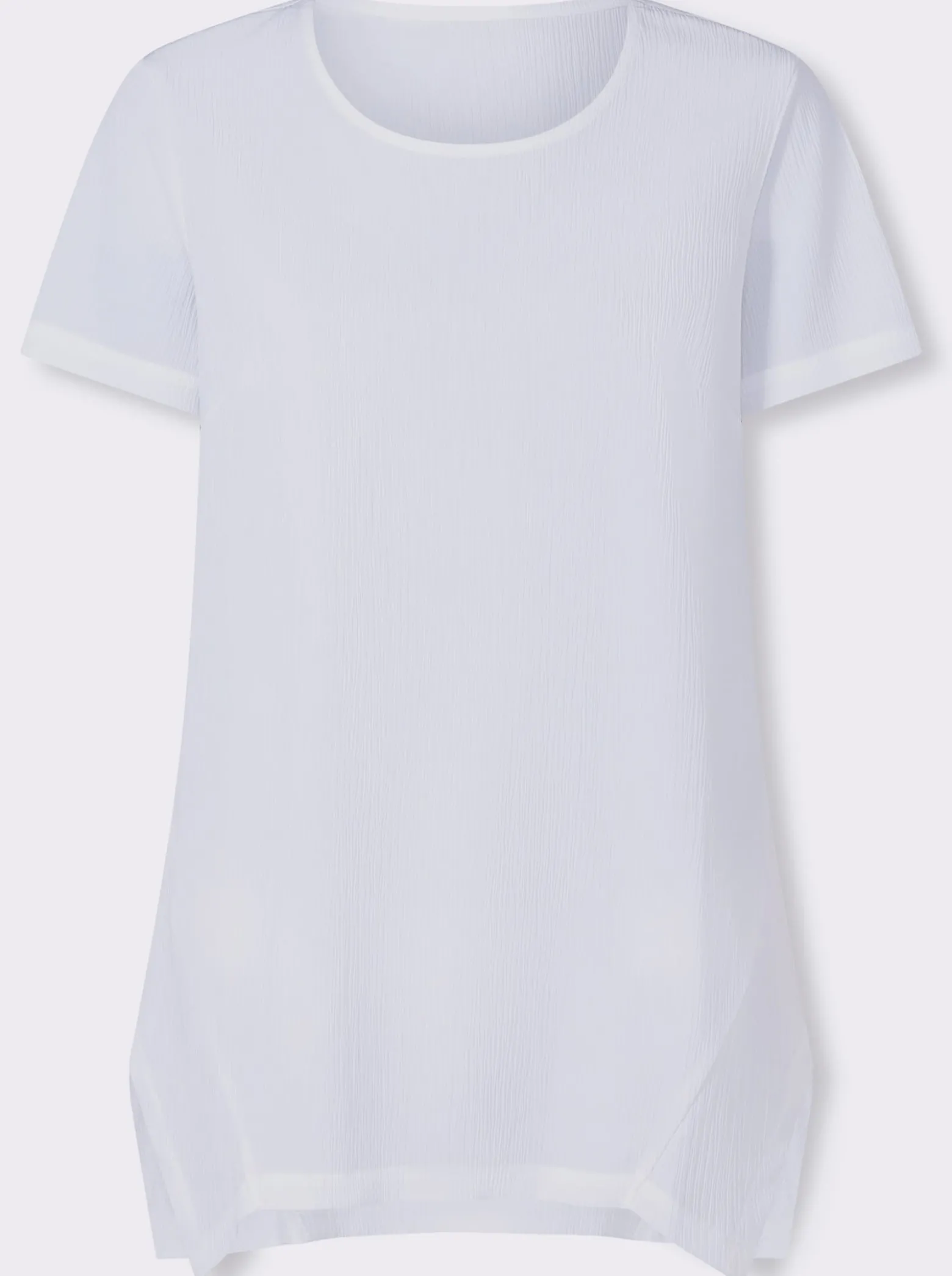 Longbluse mit Zipfelsaum, pflegeleicht