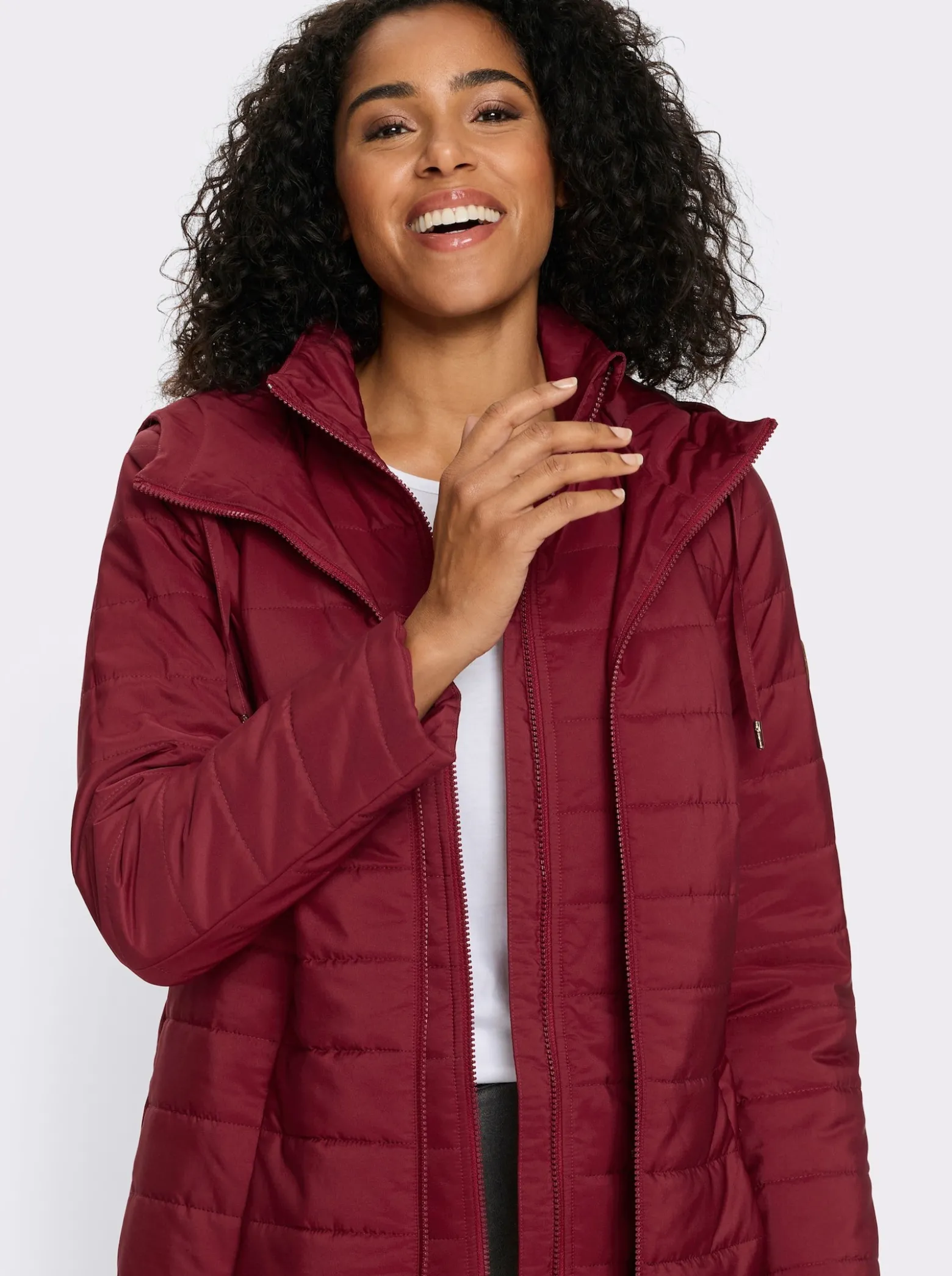 Longjacke in 2-in-1-Optik