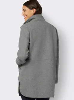 Longjacke in Woll-Optik