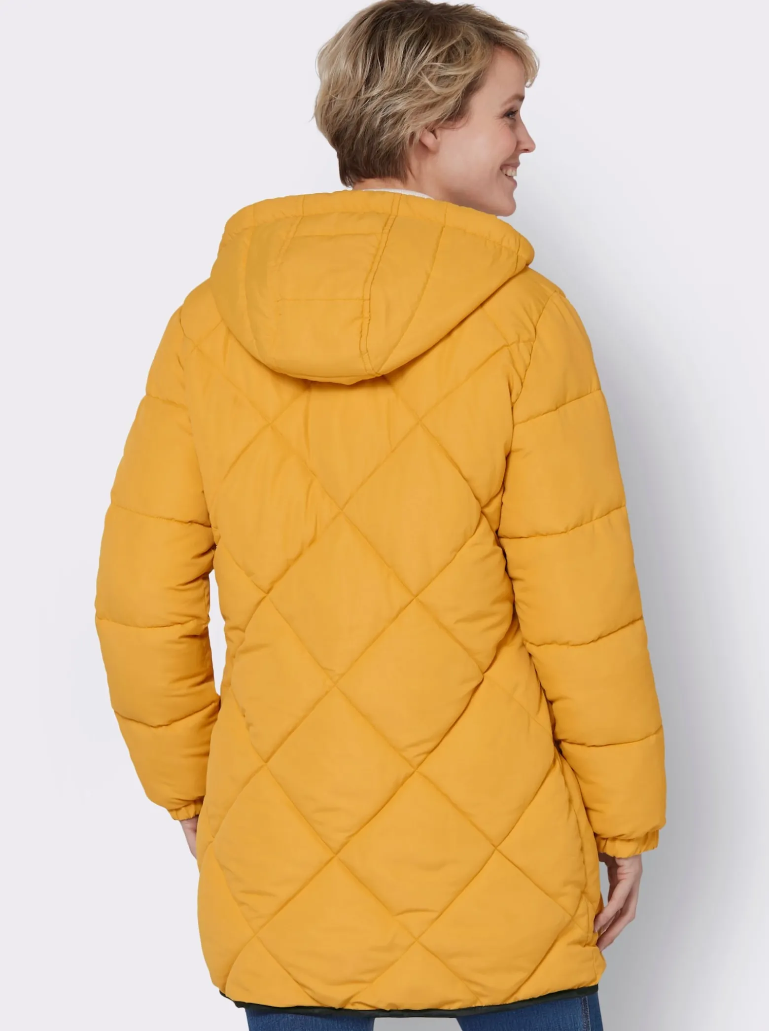 Longjacke mit elastischen Bündchen