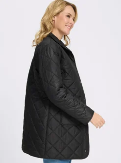 Longjacke mit quadratischem Steppmuster