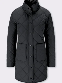 Longjacke mit quadratischem Steppmuster