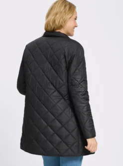 Longjacke mit quadratischem Steppmuster