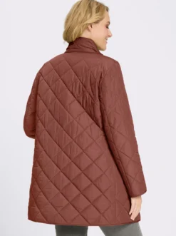 Longjacke mit quadratischem Steppmuster