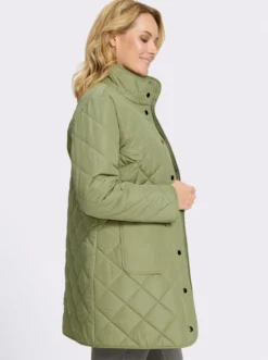 Longjacke mit quadratischem Steppmuster