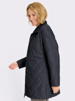 Longjacke mit Rautensteppung