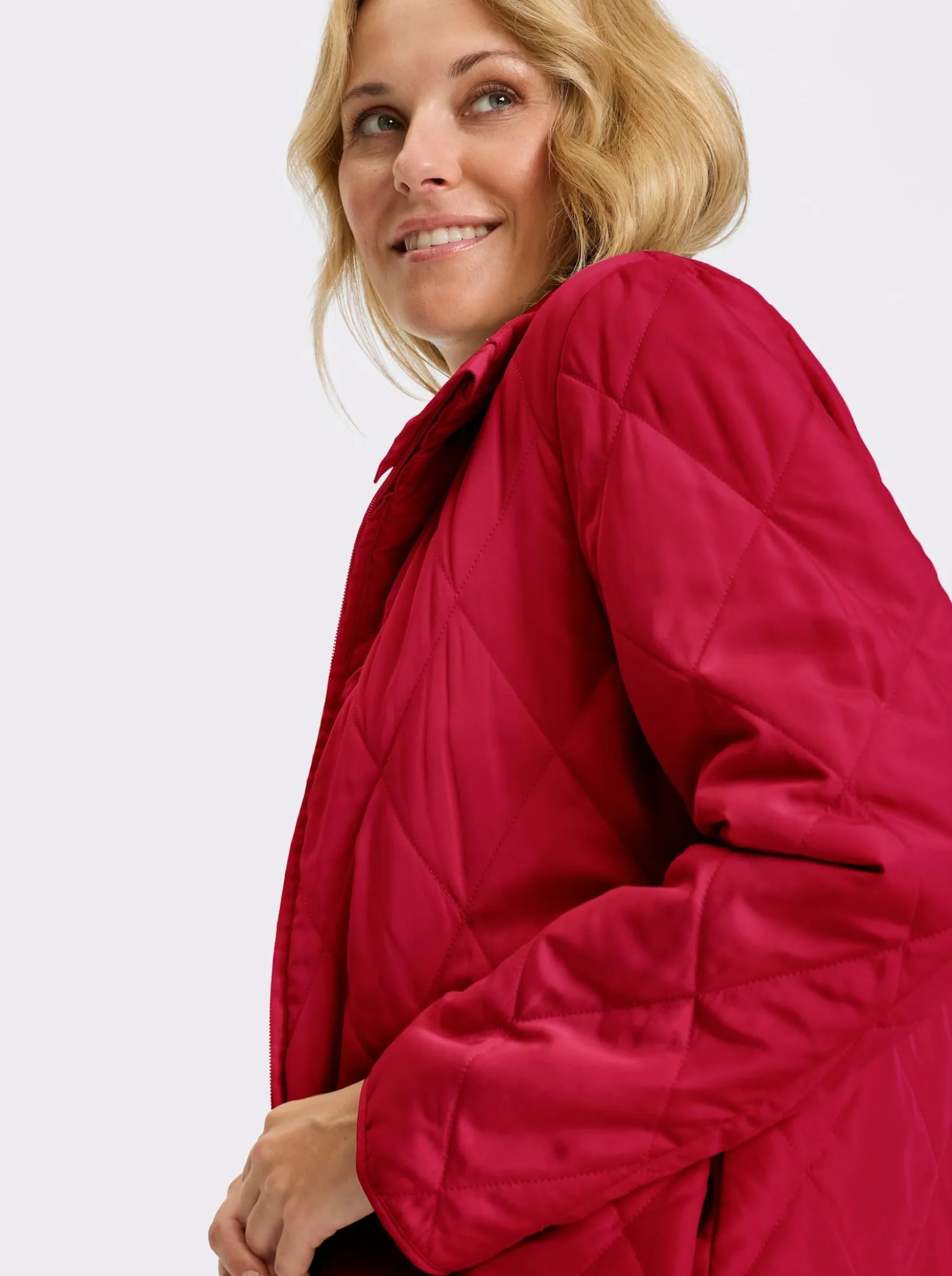 Longjacke mit Rautensteppung