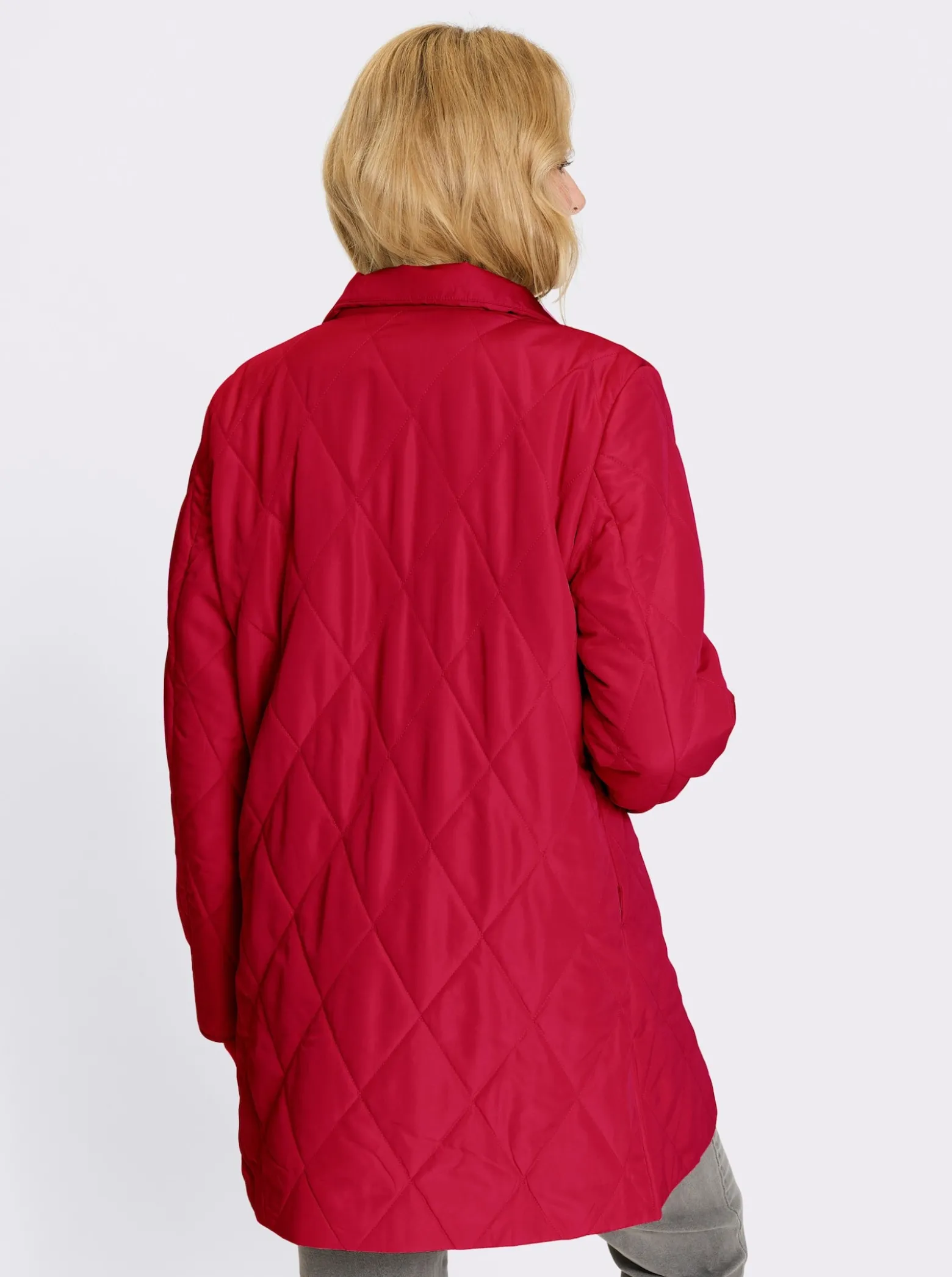 Longjacke mit Rautensteppung