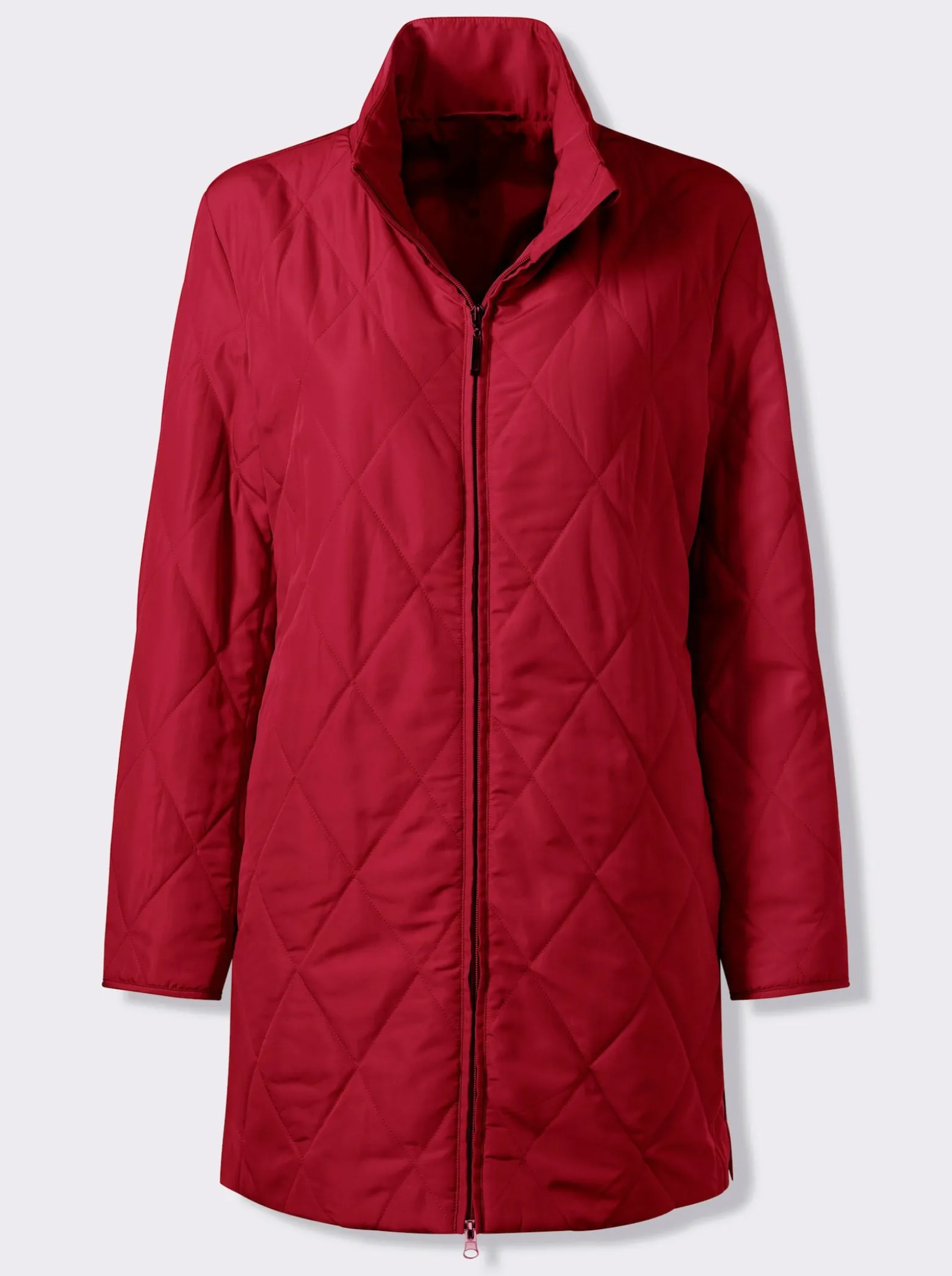 Longjacke mit Rautensteppung