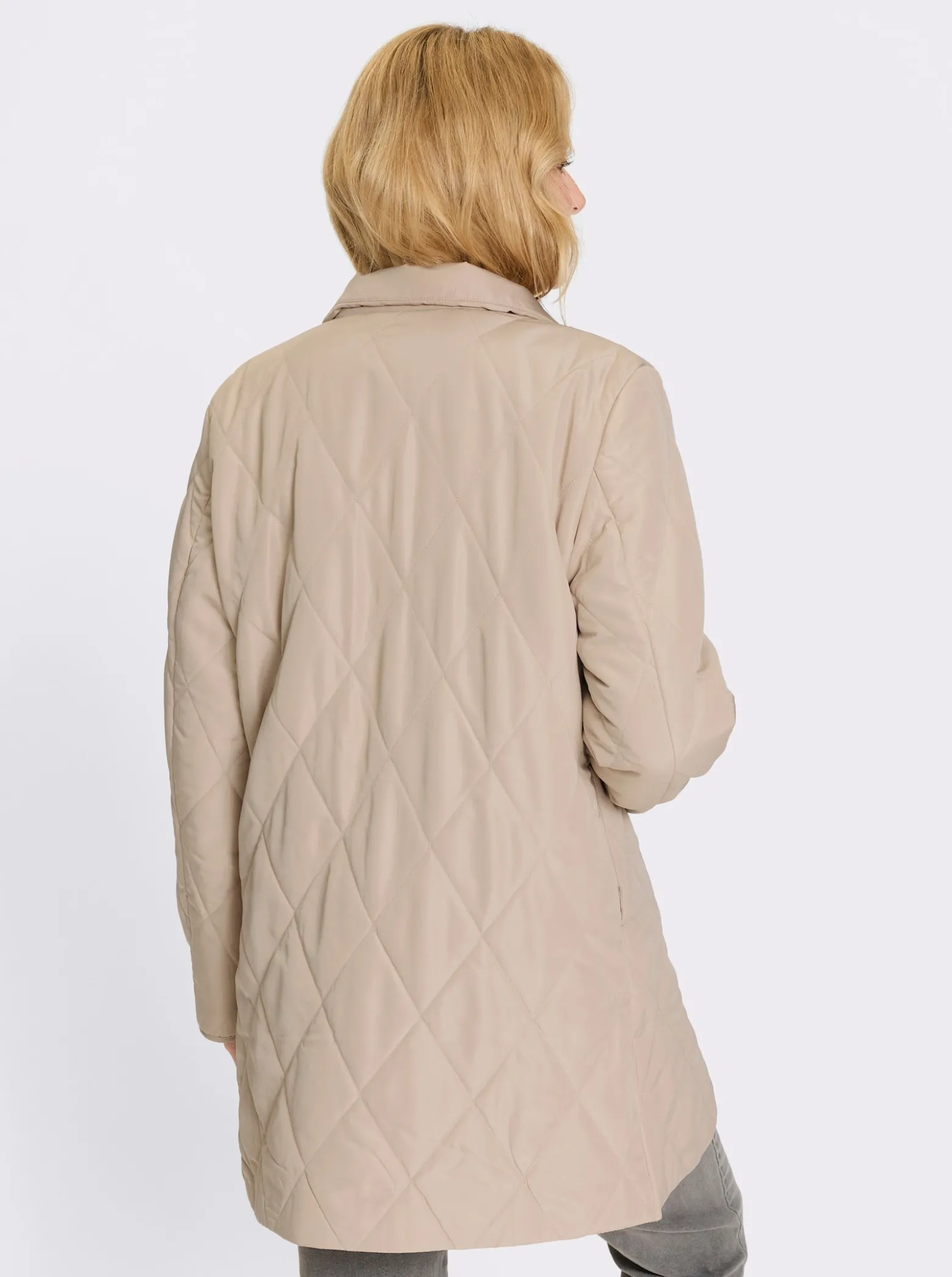 Longjacke mit Rautensteppung