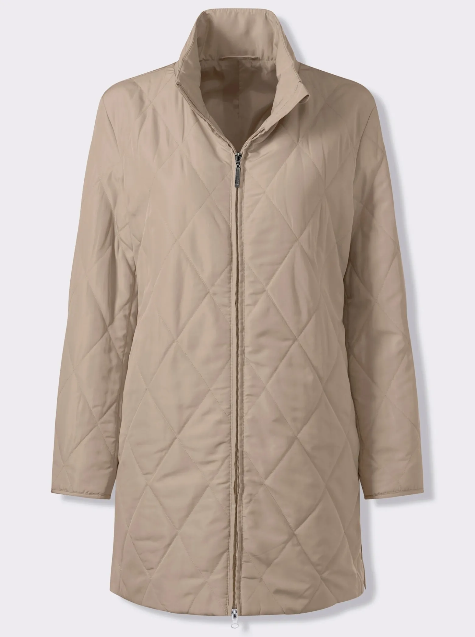 Longjacke mit Rautensteppung