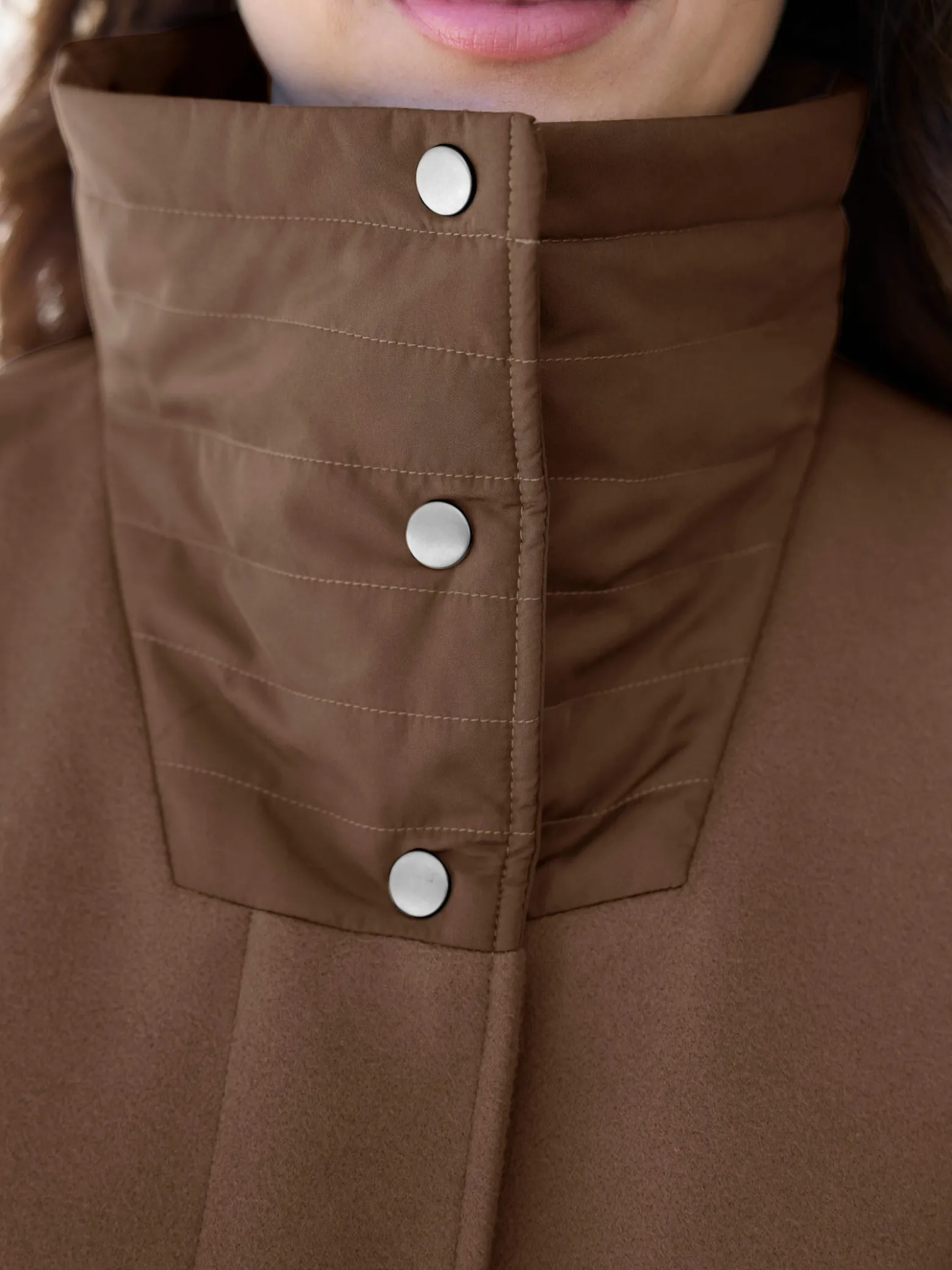 Longjacke mit Stepp-Einsätzen