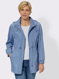 Longjacke mit Tunnelzug in der Taille