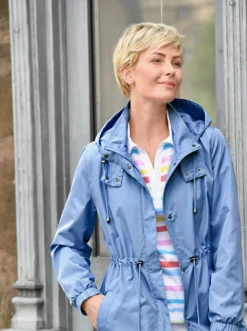 Longjacke mit Tunnelzug in der Taille
