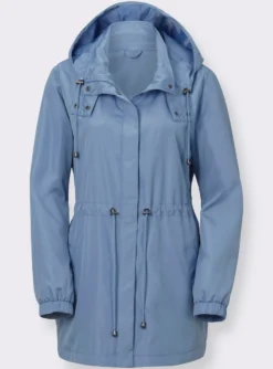 Longjacke mit Tunnelzug in der Taille