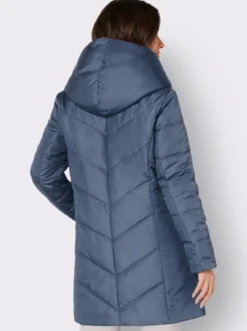 Longjacke mit verdeckter Druckknopfleiste