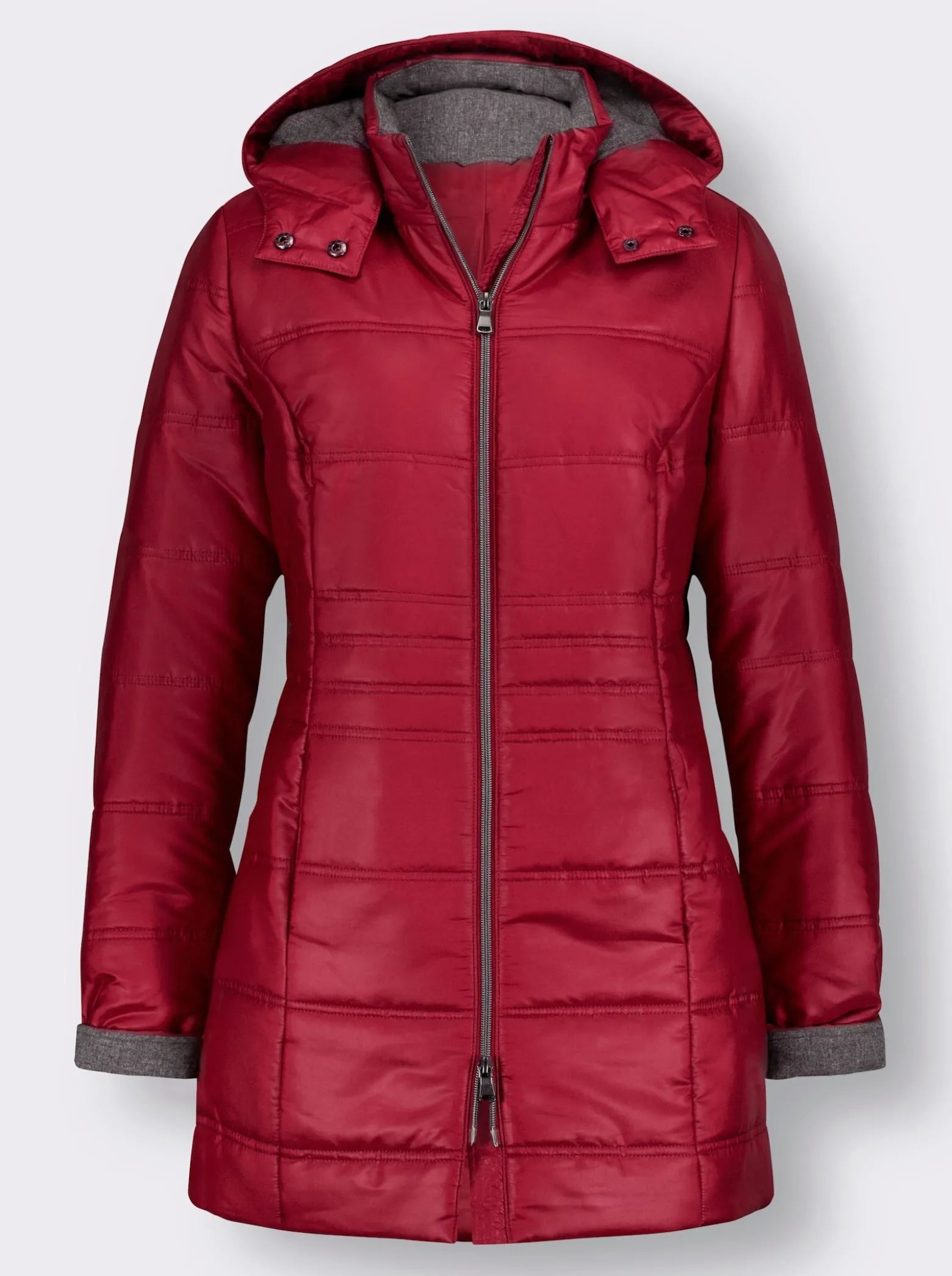 Longjacke mit 2-Wege-Reißverschluss