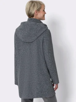 Longjacke mit weitenverstellbarer Kapuze
