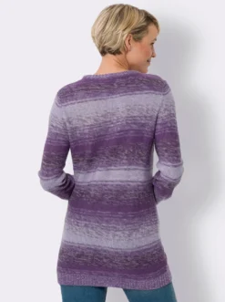 Longpullover aus Melange-Garn