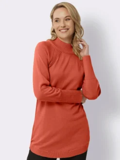 Longpullover aus reiner Baumwolle